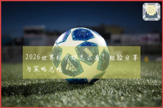 2026世界杯买球怎么看？经验分享与策略总结